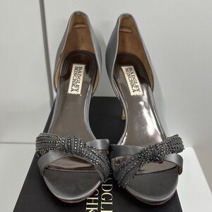 Badgley Mischka ‘Ryanne’ Satin Heels with Bow